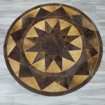 100% Natural COWHIDE RUG  | Hair on Leather Cowhide Carpet  | HANDMADE