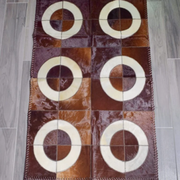 HANDMADE 100% Natural COWHIDE RUG  | Hair on Leather Cowhide Carpet